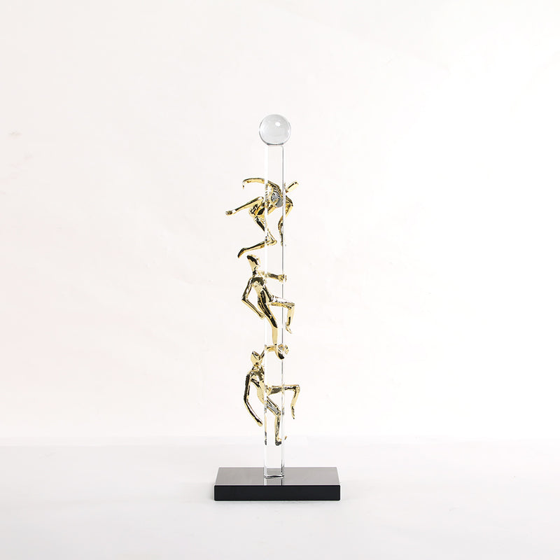 金色登山者雕塑 - Luxury Premium Alloy & Home Decor & Artistic Piece - 6