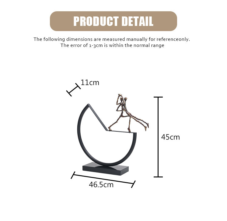 Graceful Dancing Girl - Luxury Alloy & Marble Home Decor & Artistic Piece