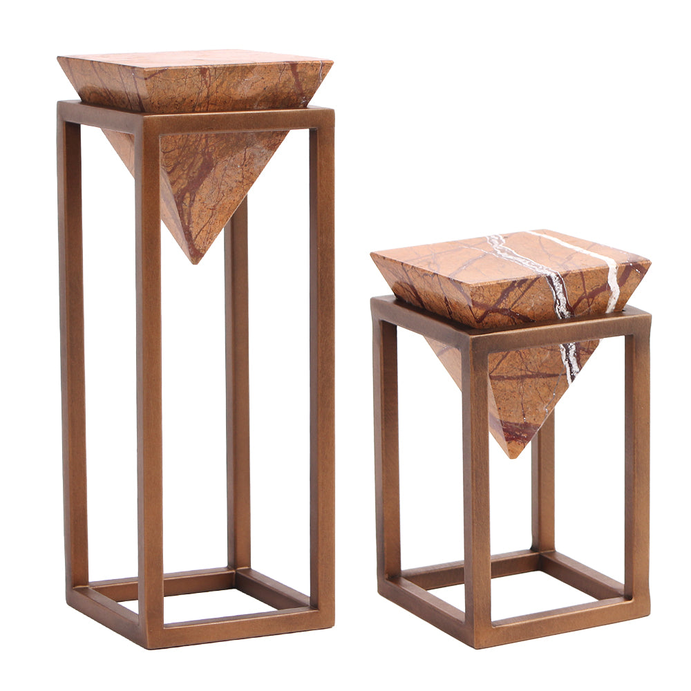 Luxury Marble & Iron Decorative Sculpture - Designer Artisan Edition
