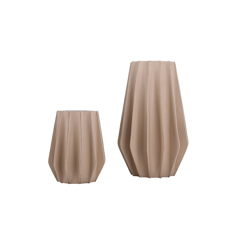 Luxury Pu Leather & Glass Decorative Sculpture - Designer Artisan Edition - 7
