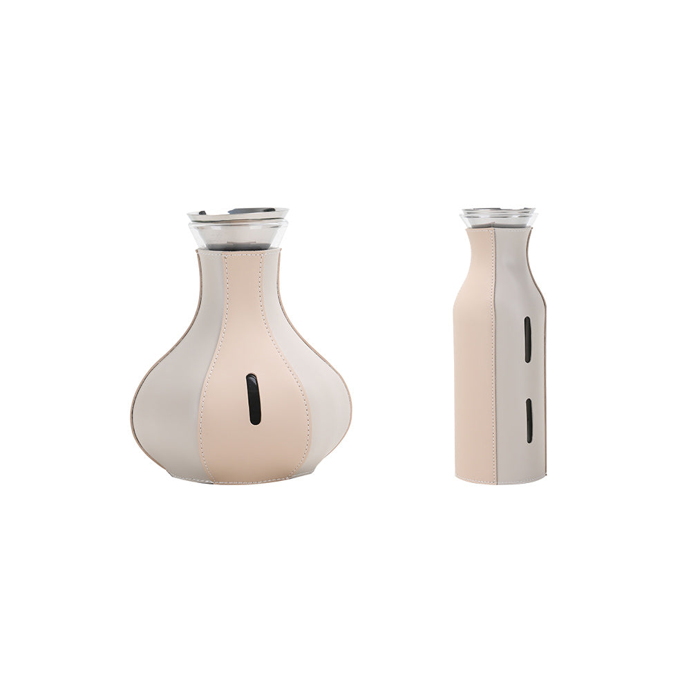 冷水壶 - Luxury GlassS/s/PuLeather Home Decor & Artistic Piece