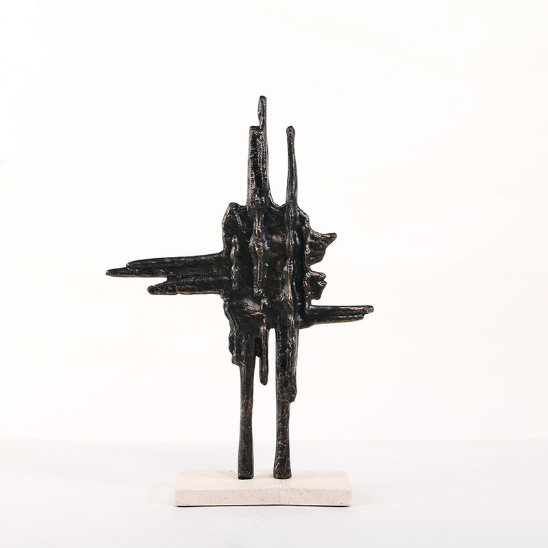 Luxury Alloy & Marble Decorative Sculpture - Designer Artisan Edition - 7