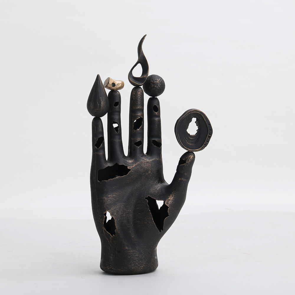 手指雕像 - Luxury Premium Alloy Home Decor & Artistic Piece