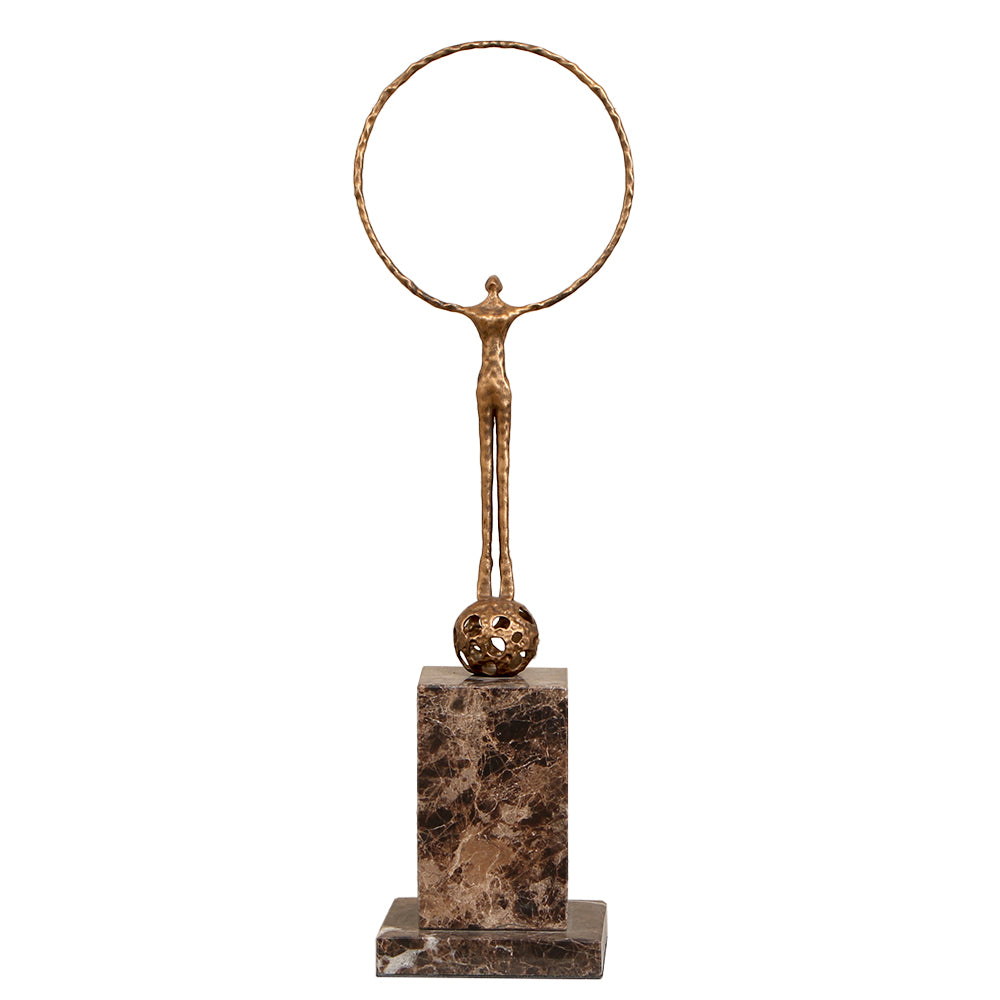 桌面雕塑 - Luxury Alloy & Marble Home Decor & Artistic Piece