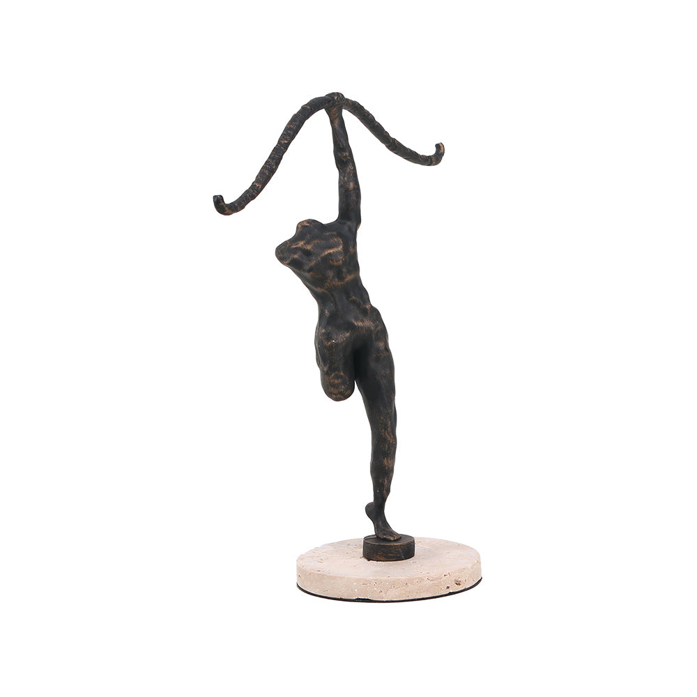 Abstract Arrow Figure Statue - Luxury Alloy & Marble Home Decor & Artistic Piece