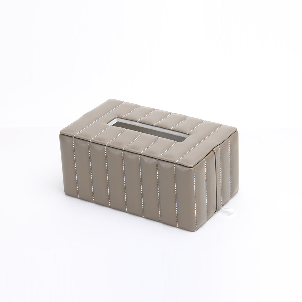 矩形纸巾盒 - Luxury MDF & PULeather Home Decor & Artistic Piece