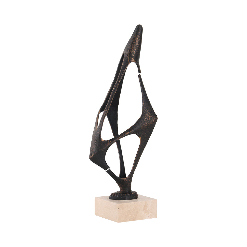 Contemporary Abstract Sculpture - Luxury Alloy & Marble Home Decor & Artistic...