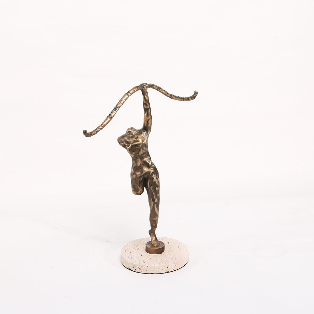 Abstract Arrow Figure Statue - Luxury Alloy & Marble Home Decor & Artistic Piece