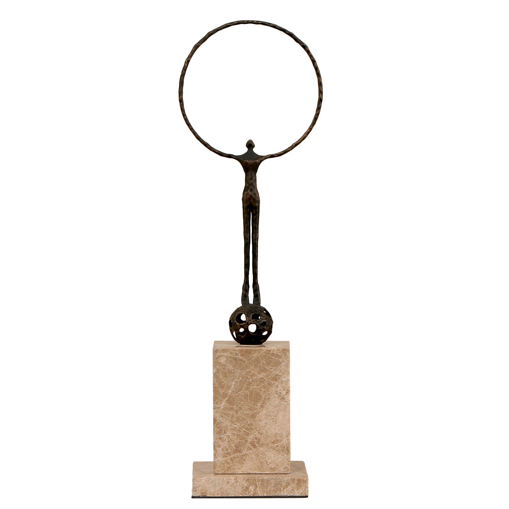 桌面雕塑 - Luxury Alloy & Marble Home Decor & Artistic Piece