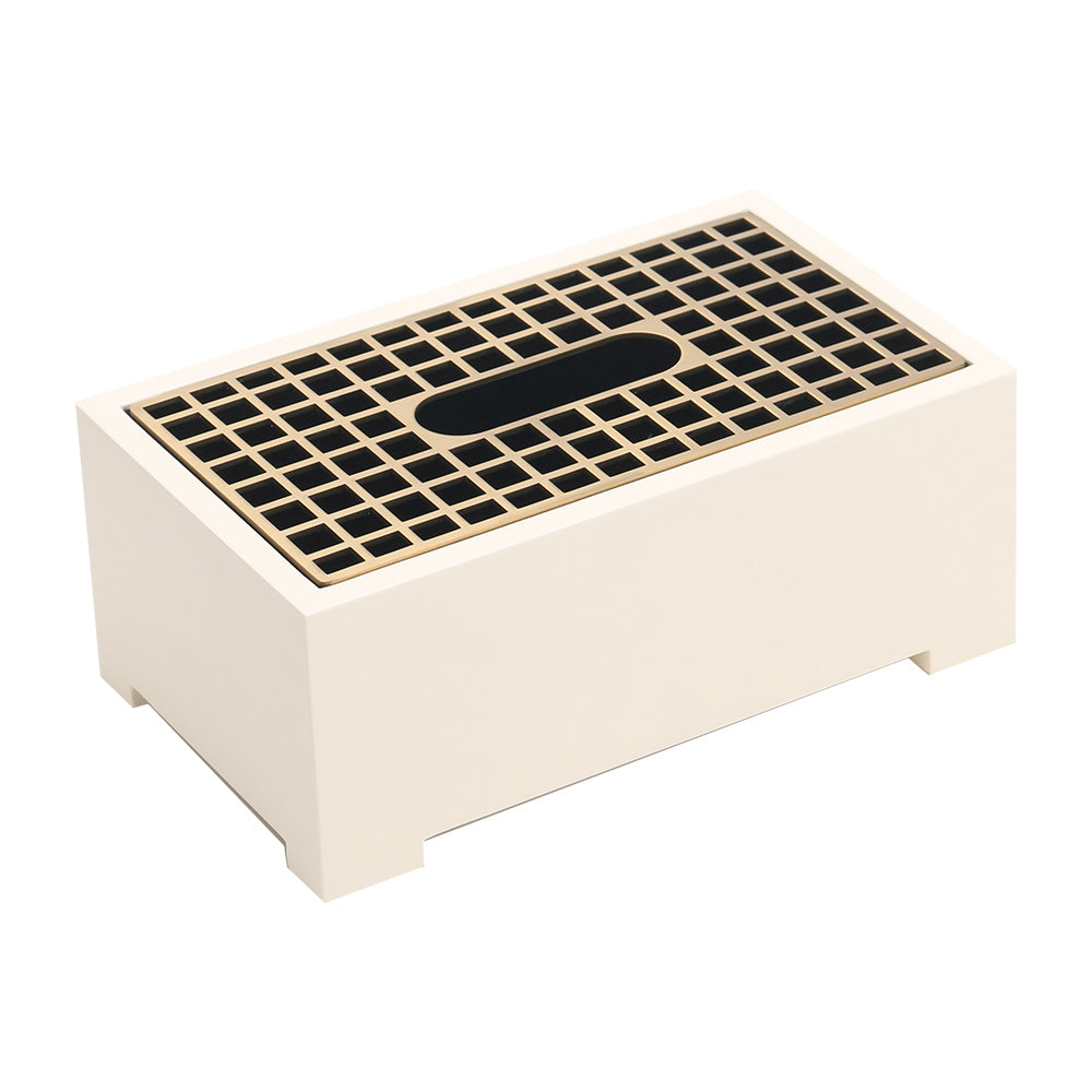 矩形纸巾盒 - Luxury mdf + S/S Home Decor & Artistic Piece