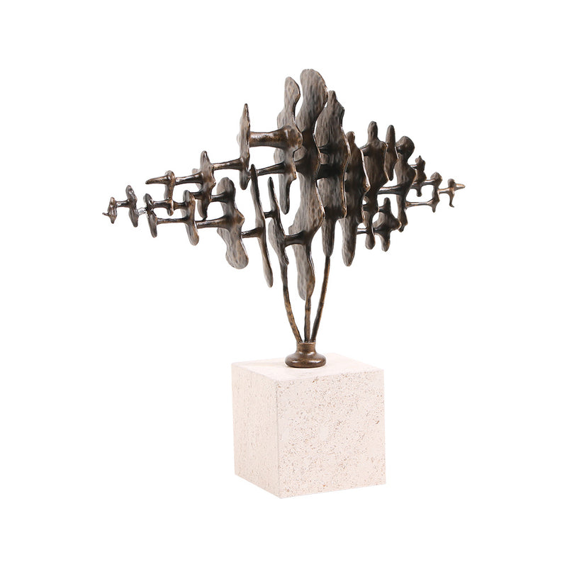 Modern Abstract Fine Art Piece - Luxury Alloy & Marble Home Decor & Artistic ... - 8